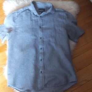 Banana Republic Linen-Blend Shirt sz L Tall